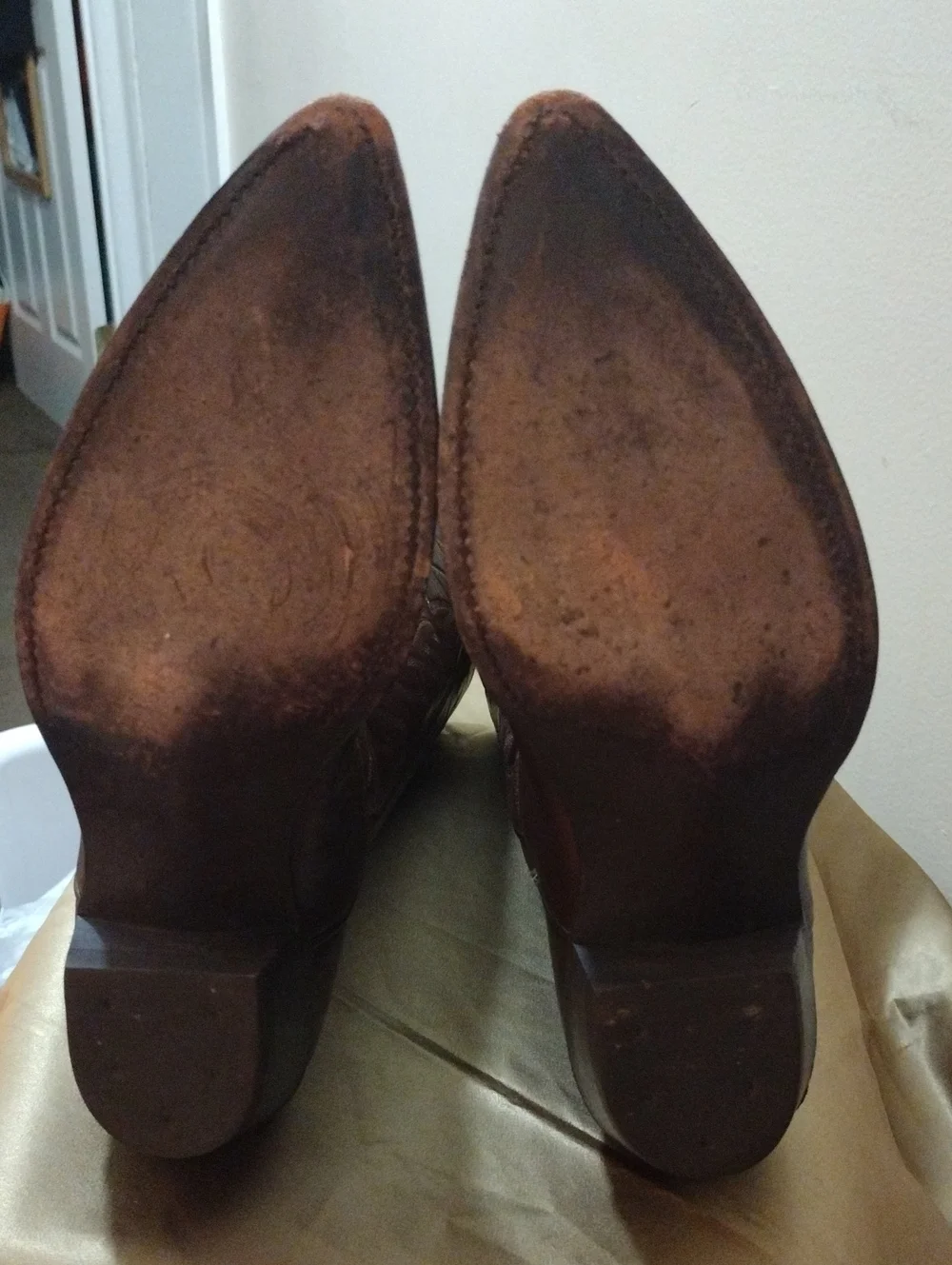 Nocona Men's Brown Leather Western Cowboy Boots.  8.5 C